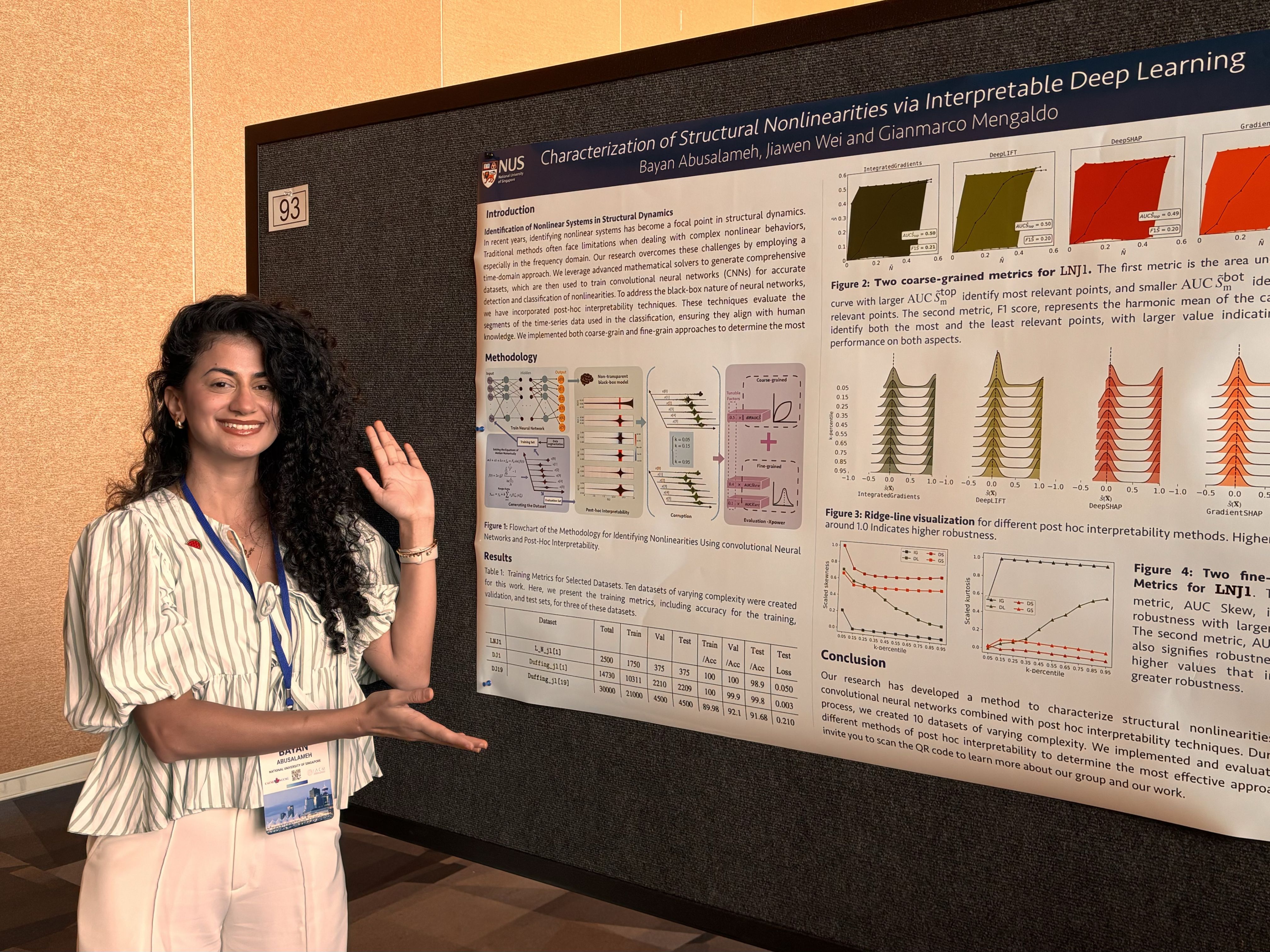 Bayan presenting at poster session