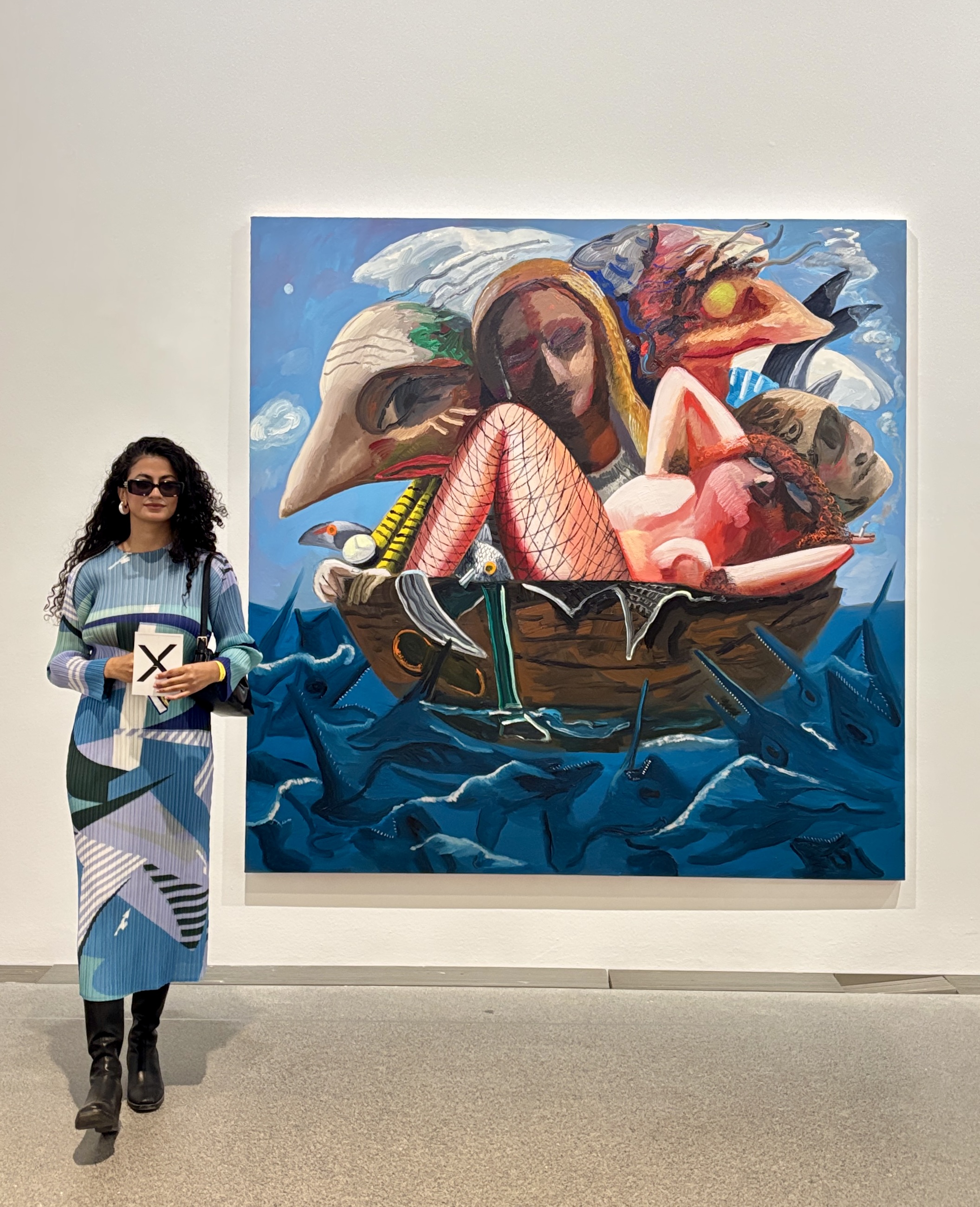 Bayan beside Dana Schutz's Mid-Day (2019)